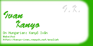 ivan kanyo business card